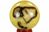 Polished Septarian Sphere - Madagascar #122914-1